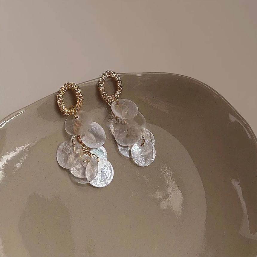 Earring Shell Drop Fringed