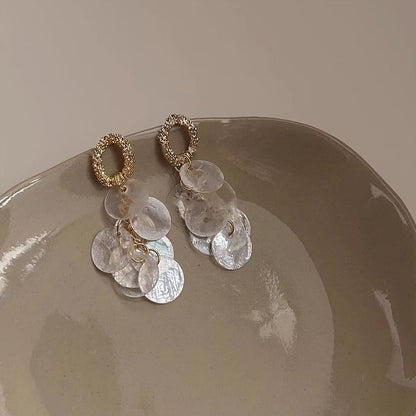 Earring Shell Drop Fringed
