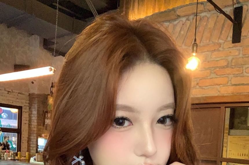 Pearl Bow Faux Earring Fringed Drop