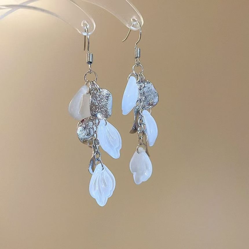 Hook Drop Earring Shell Fringed