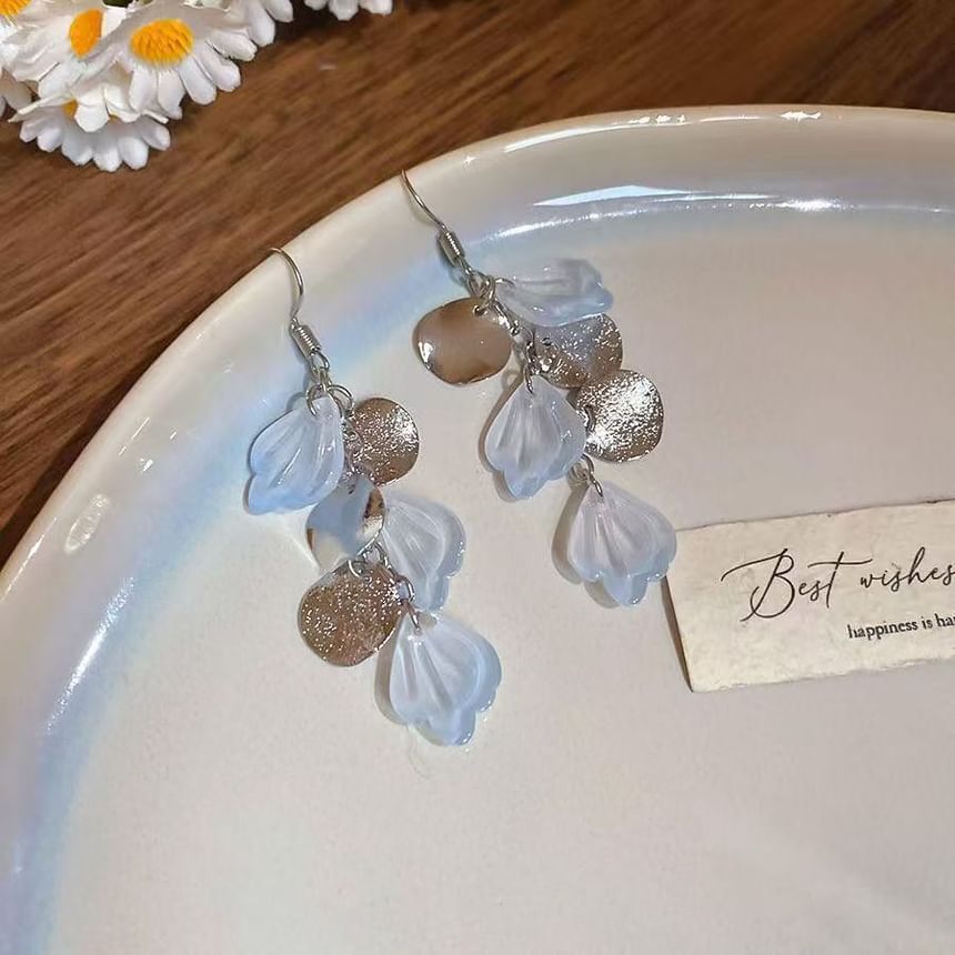 Hook Drop Earring Shell Fringed