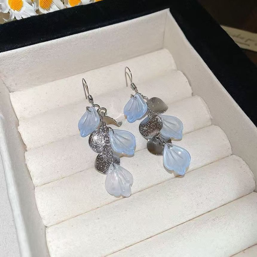 Hook Drop Earring Shell Fringed