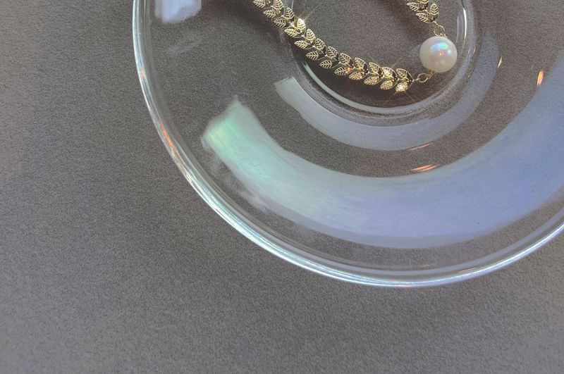 Choker Faux Leaf Pearl