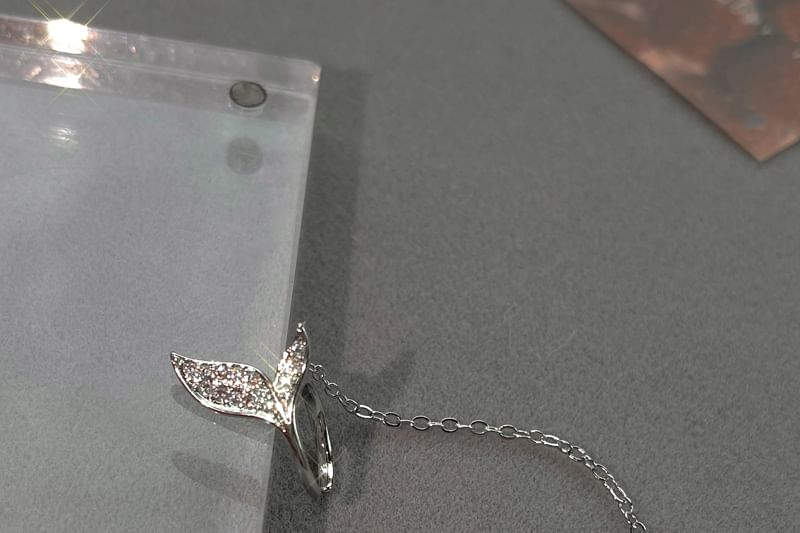 Ear Chain 925 Fish Silver Sterling Tail Cuff
