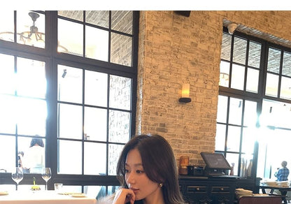 V-Neck Faux Fur Jacket