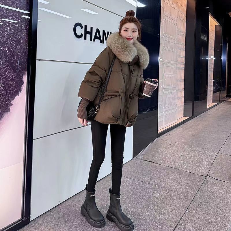 Furry Trim Zip-Up Puffer Jacket