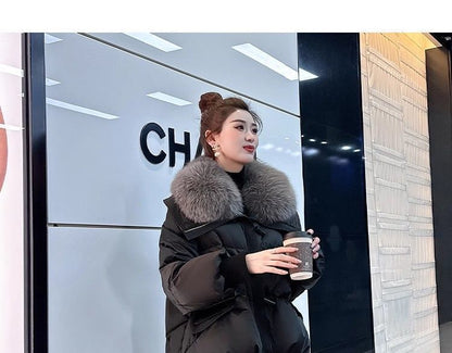 Furry Trim Zip-Up Puffer Jacket