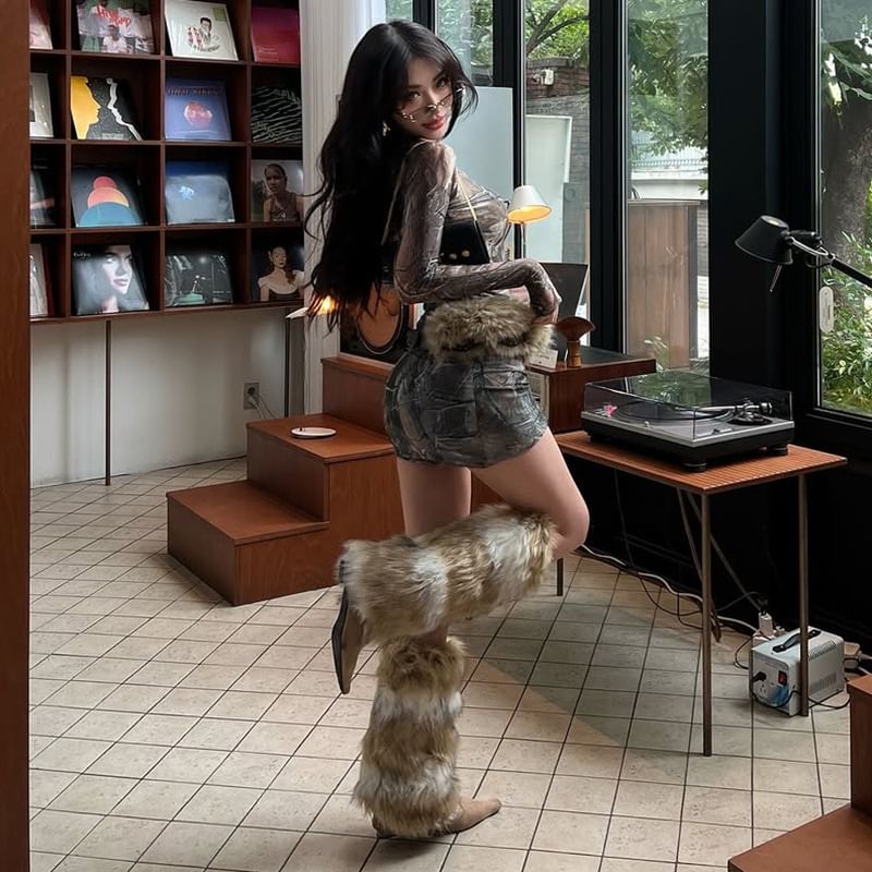 Faux Fur Leg Warmers