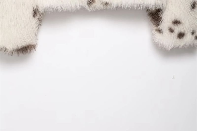 Collared Cow Print Fluffy Jacket