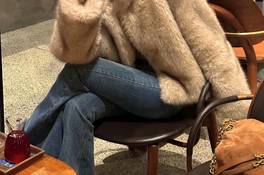 Stand Collar Fluffy Jacket