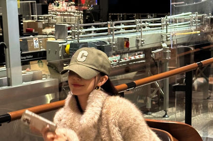 Stand Collar Fluffy Jacket