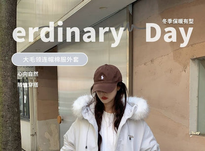 Fluffy Hooded Plain Puffer Bomber Jacket