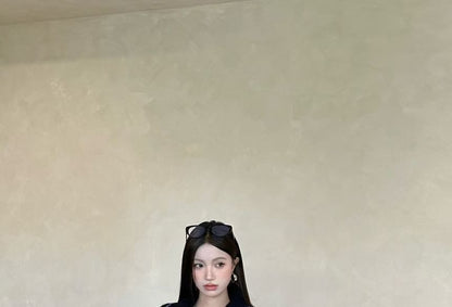 Stand Collar Plain Contrast Trim Fluffy Zip Jacket