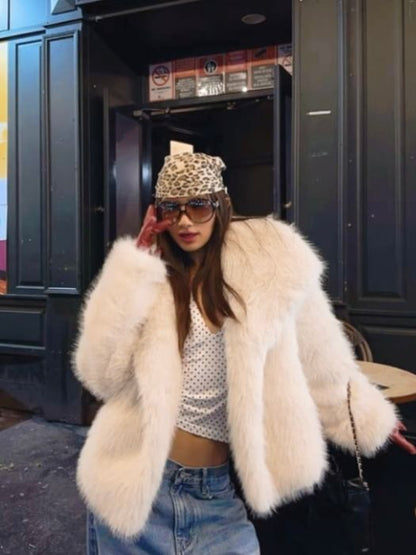 Collar Fluffy Jacket