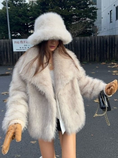 Collar Fluffy Jacket