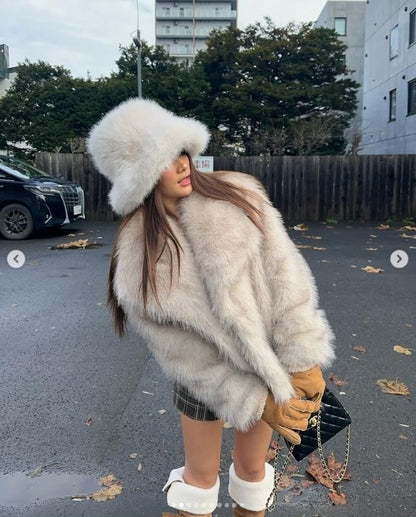 Collar Fluffy Jacket