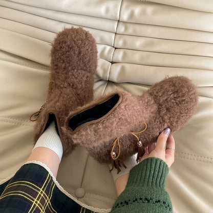 Faux Fur Short Snow Boots