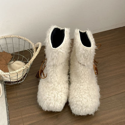 Faux Fur Short Snow Boots