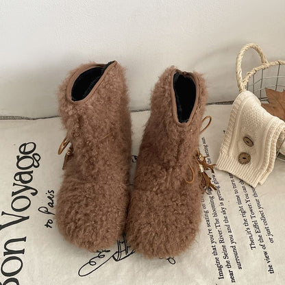 Faux Fur Short Snow Boots