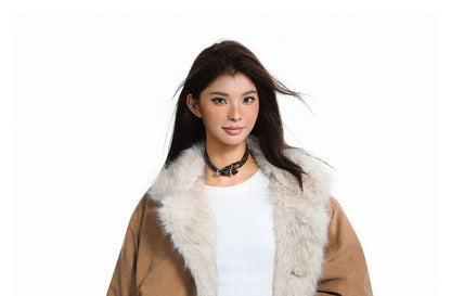 Furry-Trim Padded Jacket