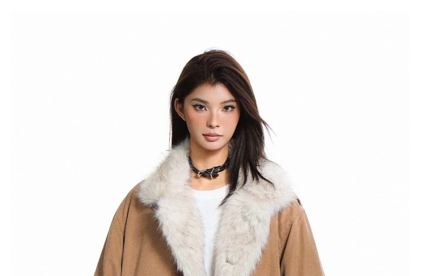 Furry-Trim Padded Jacket