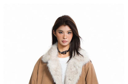 Furry-Trim Padded Jacket