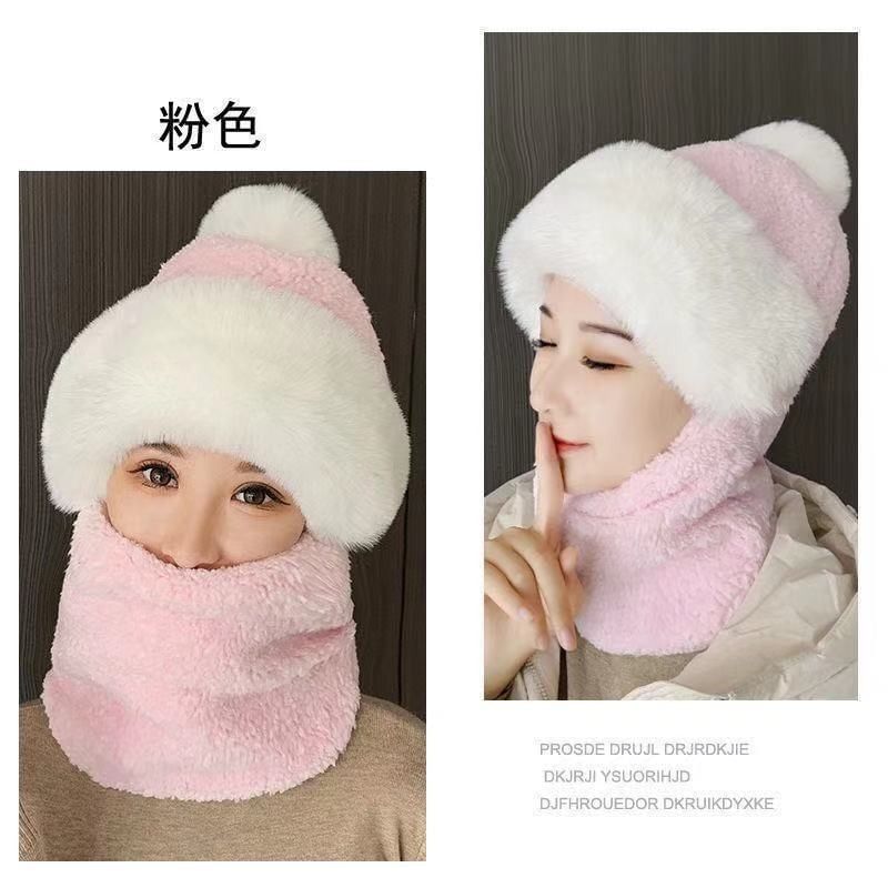Pom Pom Faux Fur Balaclava (Various Designs)