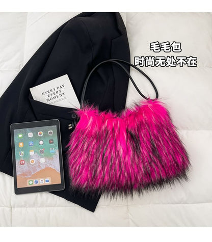 Faux Fur Shoulder Bag