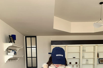 Stand Collar Plain Faux Fur Vest