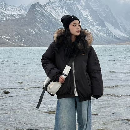 Furry Trim Zip-Up Padded Jacket