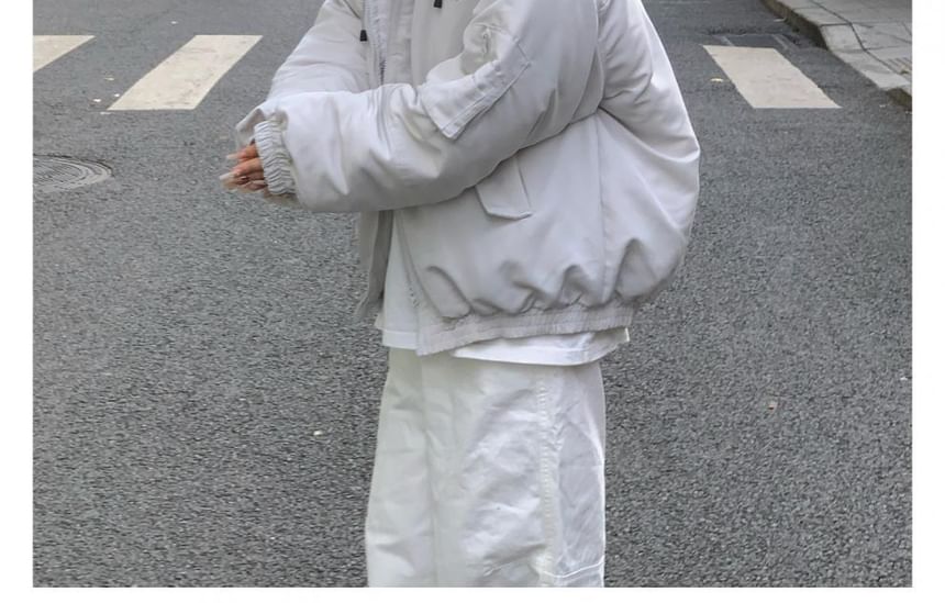 Furry Trim Zip-Up Padded Jacket