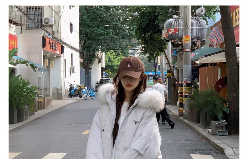 Furry Trim Zip-Up Padded Jacket