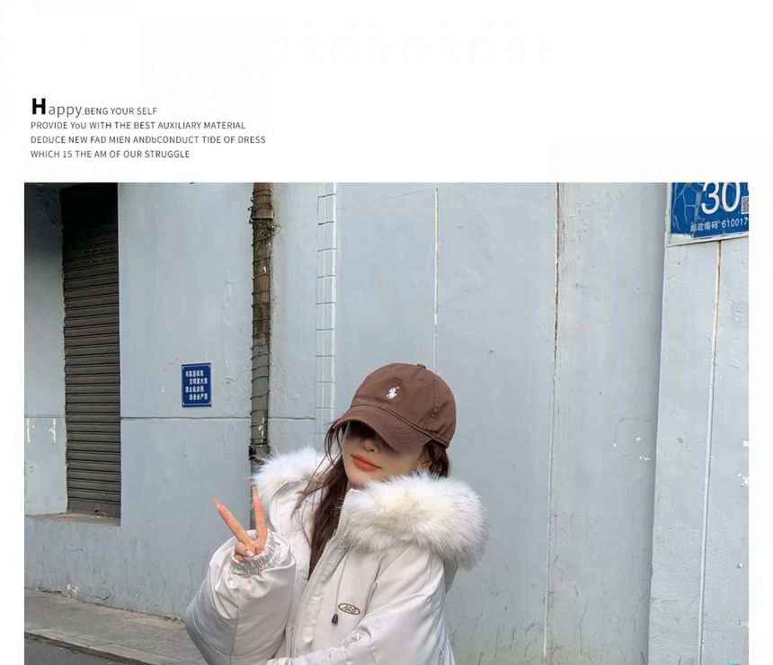 Furry Trim Zip-Up Padded Jacket