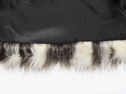 Stand Collar Tie Dye Fluffy Jacket