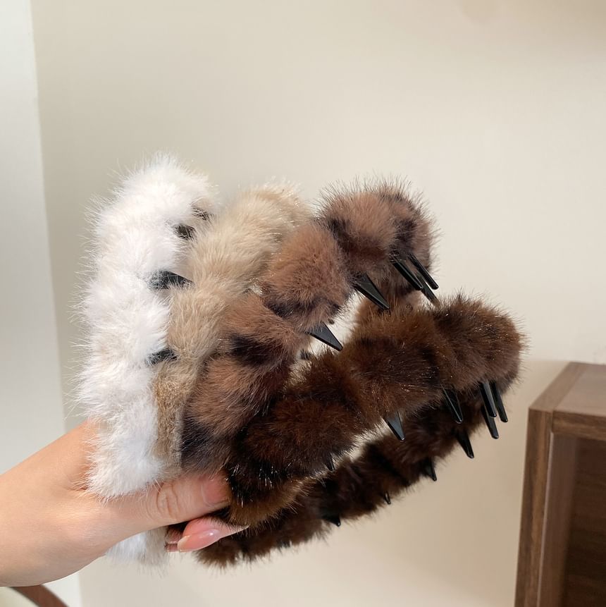 Faux Fur Comb Headband