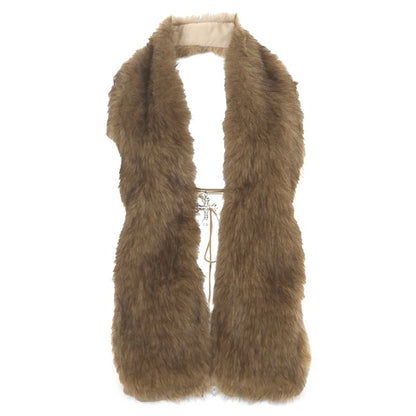 Plunge Neckline Faux Fur Vest