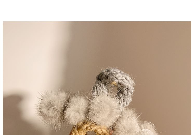 Faux Fur Hair Claw Clip