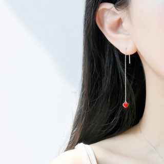 925 Sterling Silver Earring Heart Drop