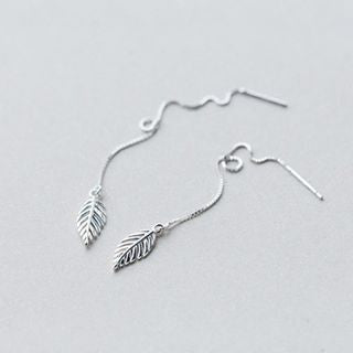 Leaf 925 Drop Silver Sterling Earring