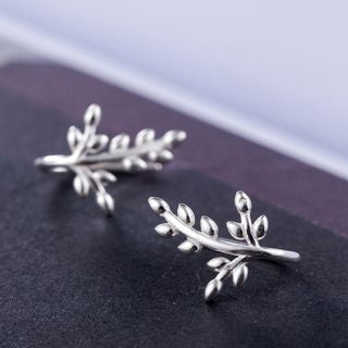 Earring Silver Leaf Sterling 925