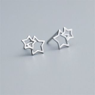 Star Sterling Double Silver 925 Earring