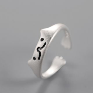 925 Sterling Silver Ring Cat Open