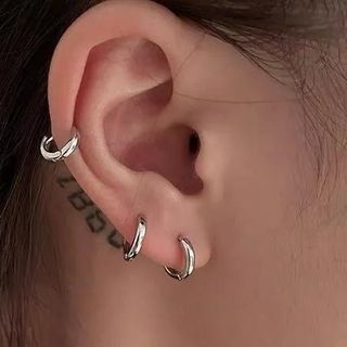 Alloy Hoop Polished Earring