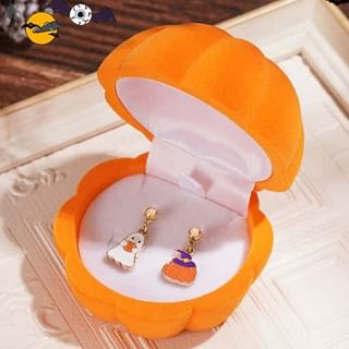 Box Halloween Phantom + Velvet Earring Jewelry Pumpkin