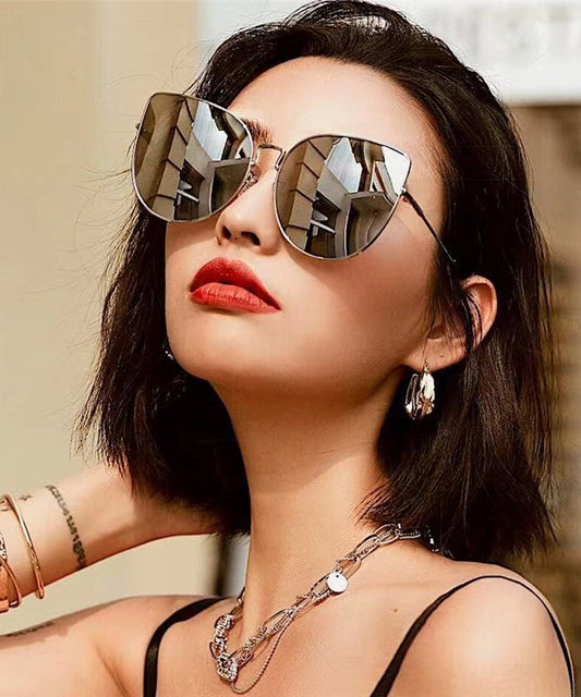 Large Frame Trendy Cat Eye Sunglasses 2024 New Model XS1068