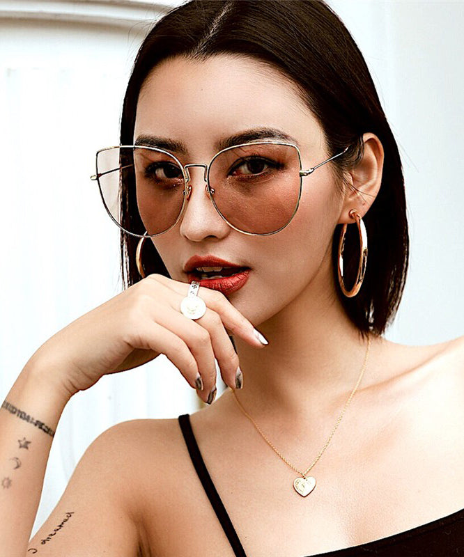 Large Frame Trendy Cat Eye Sunglasses 2024 New Model XS1068