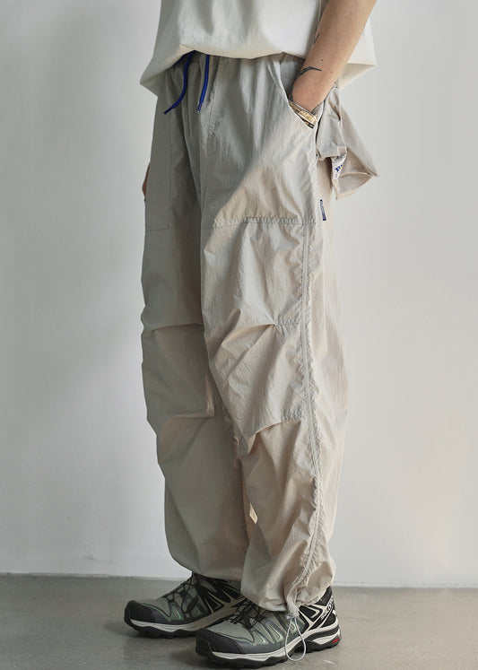 Cotton Waist Pockets Summer Elastic Grey Mens Light Pants