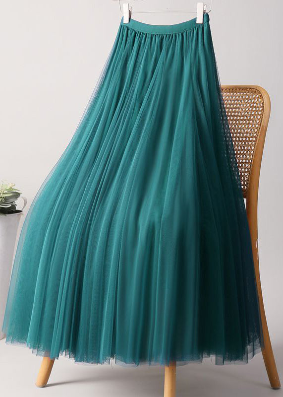 A Skirts Elastic Pink Waist Loose Line Tulle