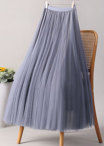 A Skirts Elastic Pink Waist Loose Line Tulle