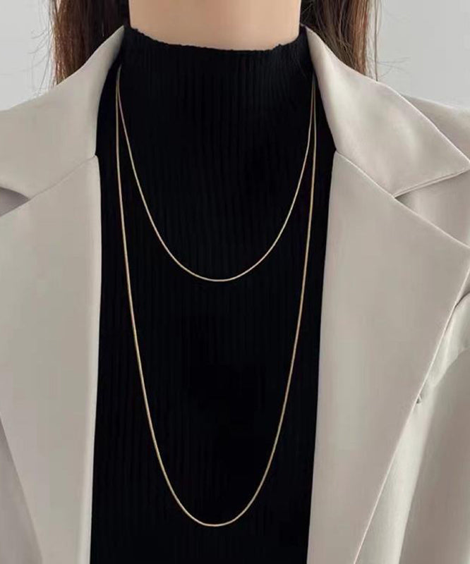 Double Silk Layer Loose Steel Stainless Necklace